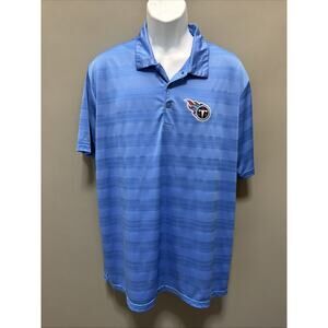 Tennessee Titans Polo Shirt Antigua Light Blue Short Sleeve Men XL
